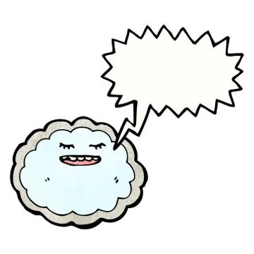 Cartoon cloud with silver lining Stock Illustration