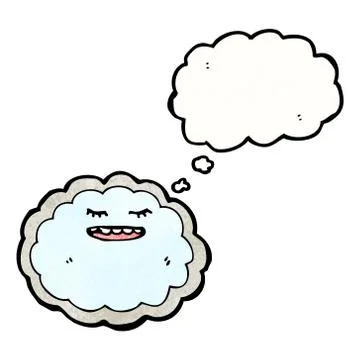 Cartoon cloud with silver lining Stock Illustration