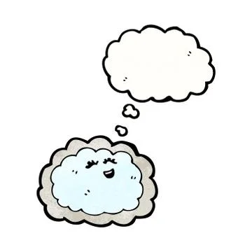 Cartoon cloud with silver lining Stock Illustration