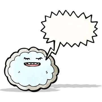 Cartoon cloud with silver lining Stock Illustration