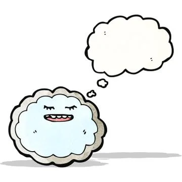 Cartoon cloud with silver lining Stock Illustration