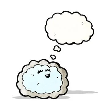 Cartoon cloud with silver lining Stock Illustration