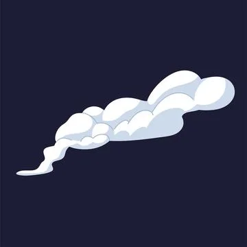 Cartoon cloud, smoke pattern. Smoke abstract cloud from gas. Vapor silhouet.. Stock Illustration