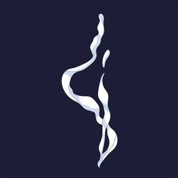 Cartoon cloud, smoke pattern. Smoke abstract cloud from gas. Vapor silhouet.. 스톡 일러스트