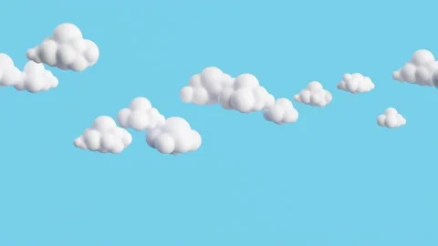 Cartoon cloud stage background looping animation Stock Footage 328075152