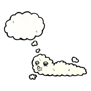 Cartoon cloud thinking Illustrazione stock