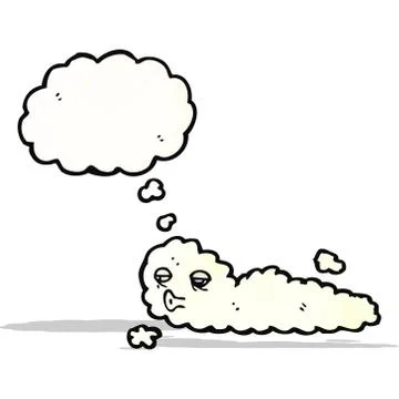 Cartoon cloud thinking Illustrazione stock