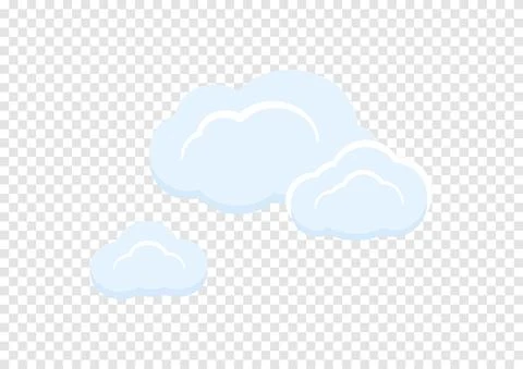 Cartoon cloud vector isolate on transparency background ep193 Stock Illustration