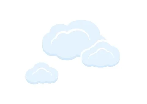 Cartoon cloud vector isolate on white background ep193 Stock Illustration