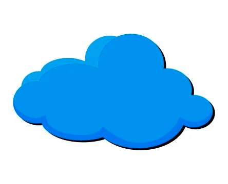 Cartoon cloud vector symbol icon design. Illustrazione stock