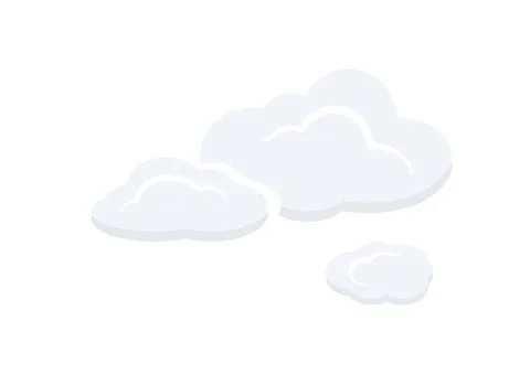 Cartoon cloud vector on white background 01 Stock Illustration