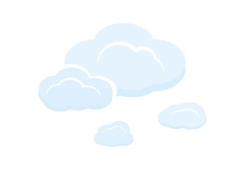 Cartoon cloud vector on white background 02 Stockillustratie