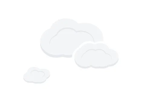 Cartoon cloud vector on white background 03 Stock Illustration