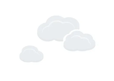 Cartoon cloud vector on white background 04 Illustrazione stock