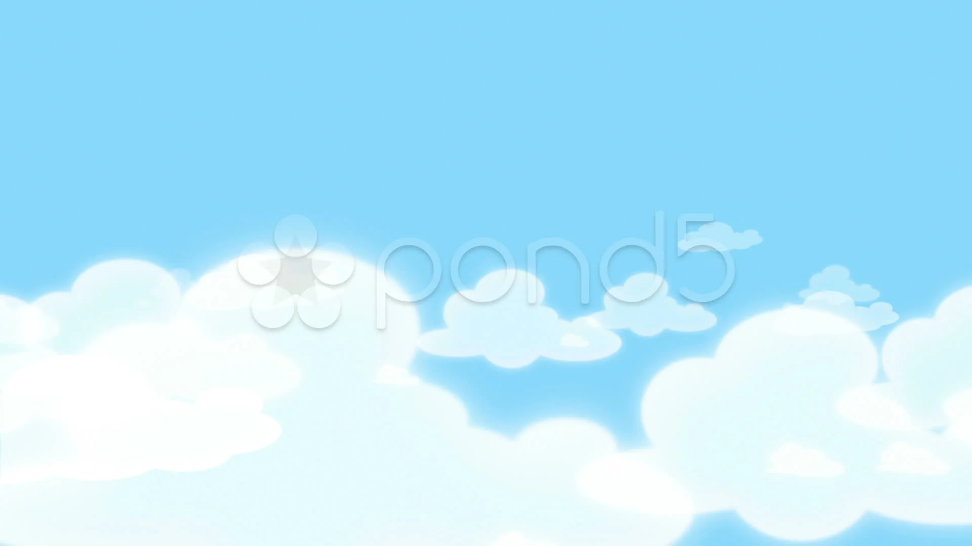 cartoon clouds and blue sky | Stock Video | Pond5
