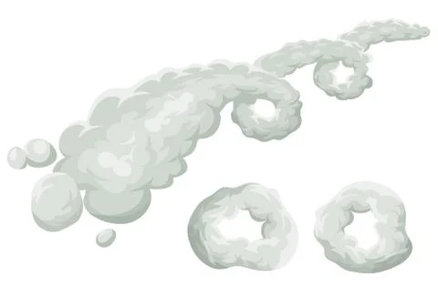 Cartoon Clouds And Wind Spiral Stock Illustration