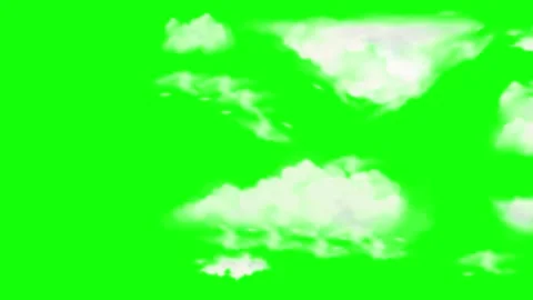Cartoon clouds flat animation 4k green screen Vidéo 279488850