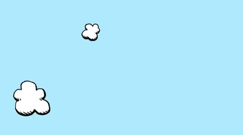 Cartoon Clouds Stock Footage 8838286