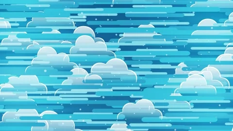 Cartoon Clouds Stock Footage 152947563