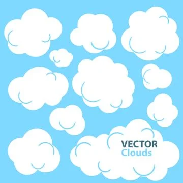 Cartoon Clouds Stock Illustration