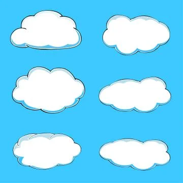 Cartoon clouds Illustrazione stock