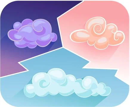 Cartoon clouds  Illustrazione stock