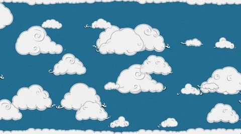 Cartoon clouds Illustrazione stock