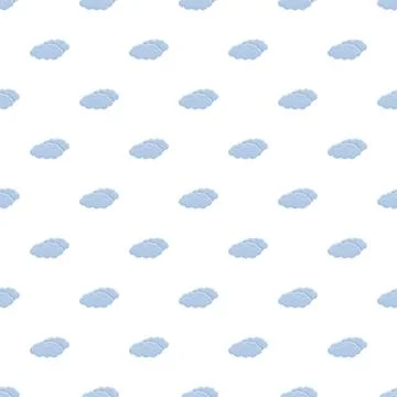 Cartoon clouds pattern forming weather background Illustrazione stock