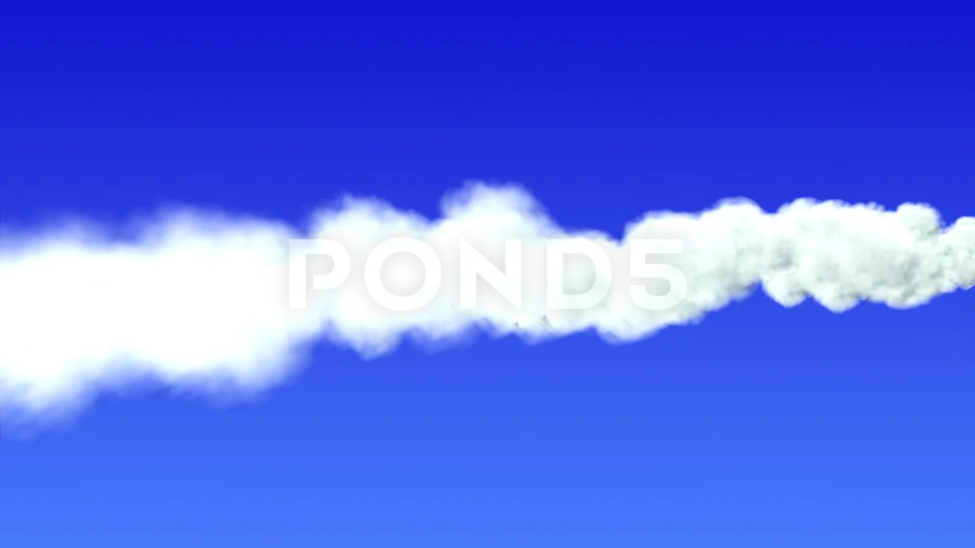 Cartoon Clouds Smoke trail | Stock Video | Pond5
