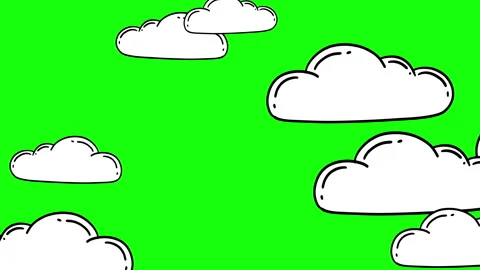 CARTOON CLOUDY SKY Stock Footage 247003757