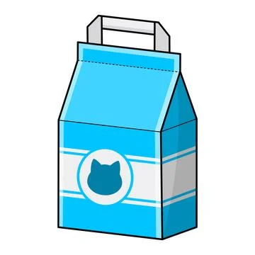 Cartoon clumping cat litter Stock Illustration