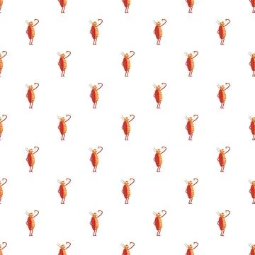 Cartoon cockroaches creating a fun, repeating background pattern Illustrazione stock