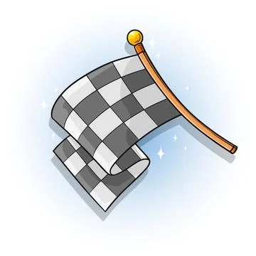 Cartoon color racing flag vector 스톡 일러스트