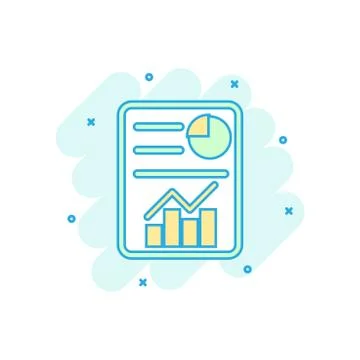 Cartoon colored checklist icon in comic style. Document check sign illustrati Stock Illustration