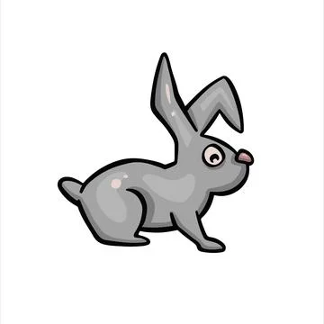 Cartoon colored rabbit bunny vector illustration Stock Illustration