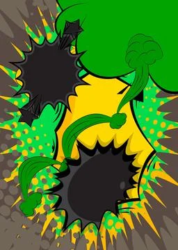 Cartoon colorful, comic book background. Retro vector comics pop art design. Illustrazione stock