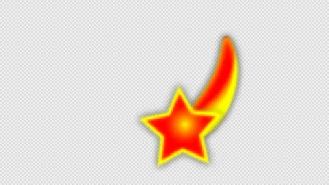 Cartoon comet on a transparent background Stock Footage 137220759