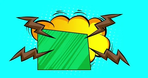 Cartoon comic background on blue animation 库存影片 338040706