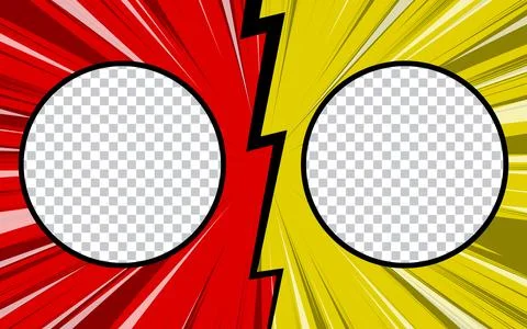 Cartoon comic background. Fight against. Colorful comic book competition po.. Stock Illustration