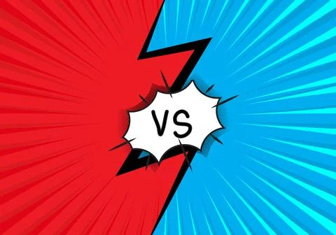 Cartoon comic background. Fight versus halftone elements Retro Pop Illustrazione stock