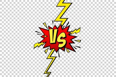 Cartoon comic background. Fight versus. Comics book colorful competition poster Stock-Illustration