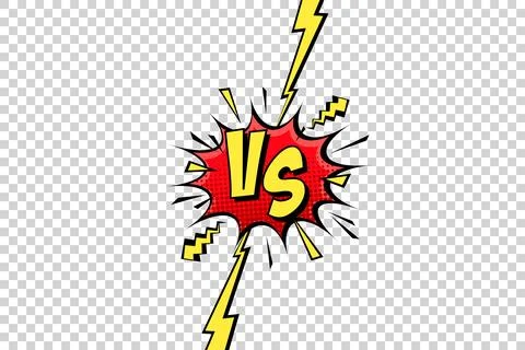 Cartoon comic background. Fight versus. Comics book colorful competition poster Illustrazione stock
