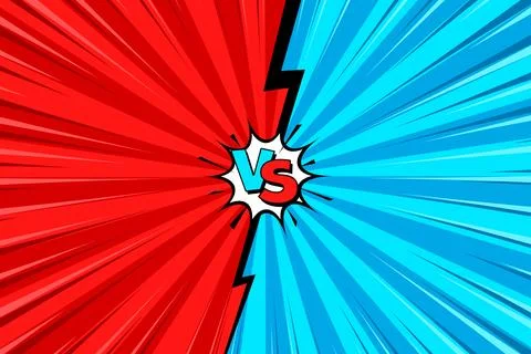 Cartoon comic background. Fight versus. Comics book colorful competition poster Illustrazione stock