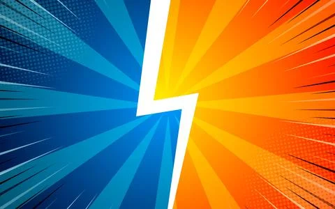 Cartoon comic background fight versus comic book colorful competition poste.. 스톡 일러스트
