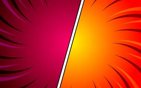 Cartoon comic background fight versus comic book colorful competition poste.. Stock Illustration