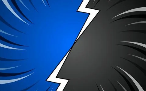 Cartoon comic background fight versus comic book colorful competition poste.. Stock-Illustration