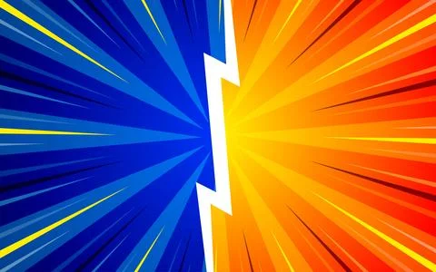 Cartoon comic background fight versus comic book colorful competition poste.. Stock Illustration