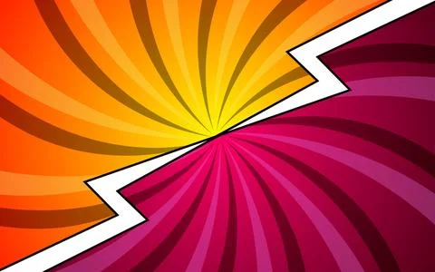 Cartoon comic background fight versus comic book colorful competition poste.. Stock-Illustration