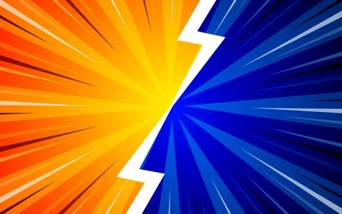 Cartoon comic background fight versus comic book colorful competition poste.. 스톡 일러스트