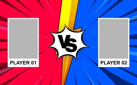 Cartoon comic background with lightning flashes. Versus battle. Colorful co.. Stock Illustration